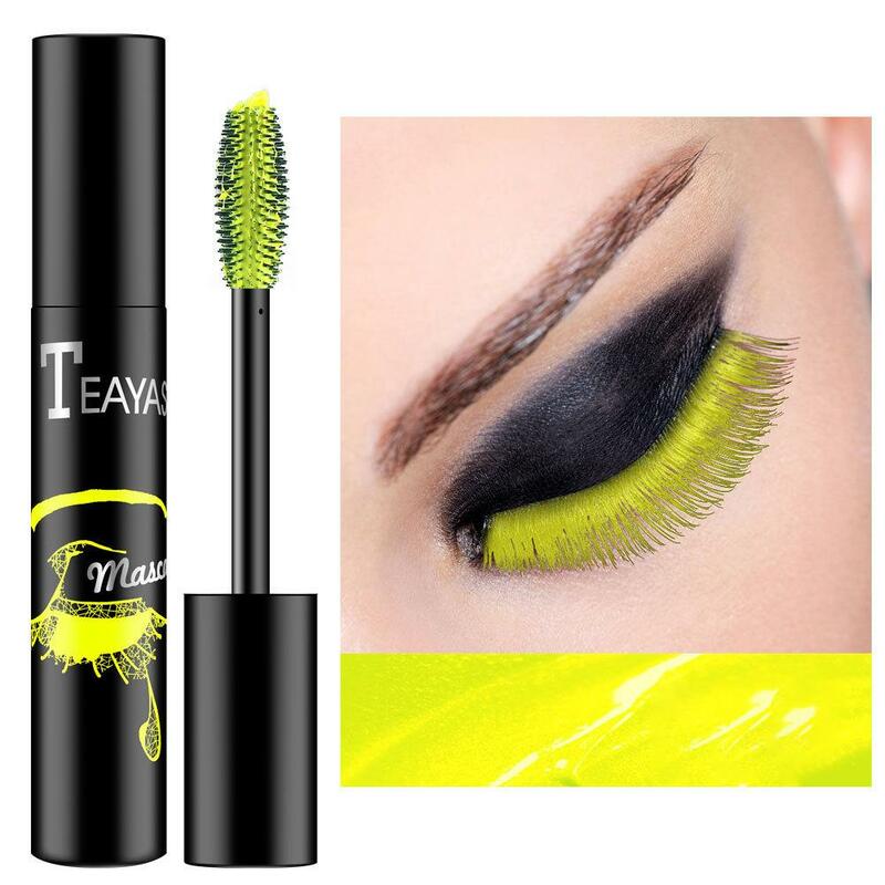Fluorescent Green Ultra-fine Mascara Lasting Quick Curling Drying Eyelashes Eyes Mascara Extension Thick Makeup Waterproof V5F4