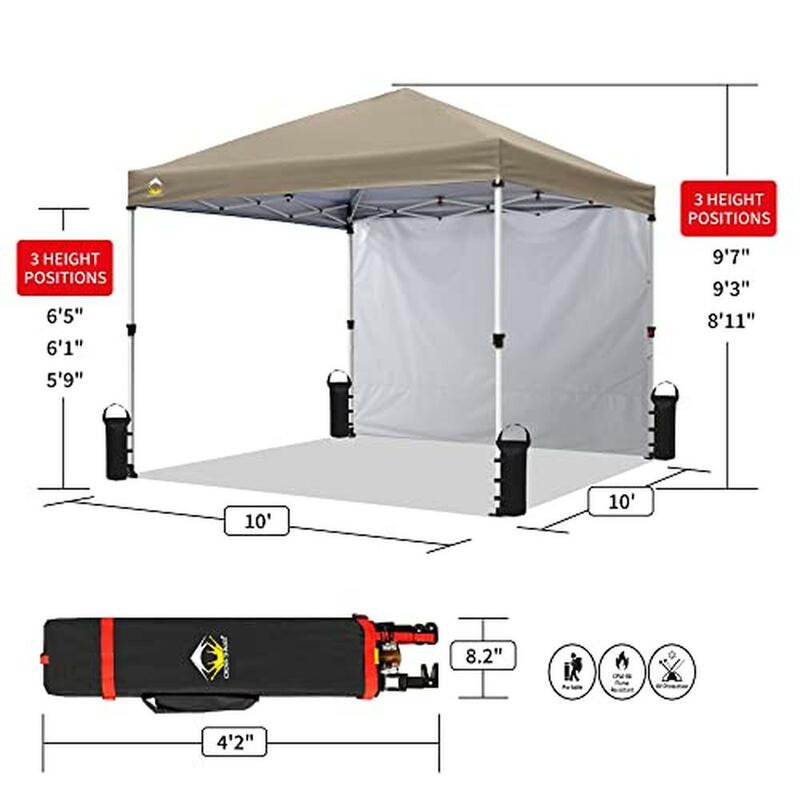 Выдвижная навесная палатка 10 х10, коммерческая мгновенная наружная тень, бежевая стальная конструкция, легкая установка, водонепроницаемая переносная сумка в комплекте