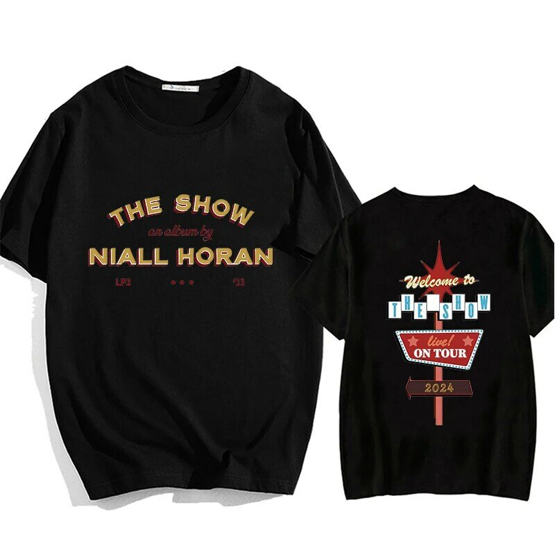 Niall Horan-Camiseta de manga corta para hombre, ropa de calle con cuello redondo de gran tamaño, 100% algodón, Tops harajuku de verano