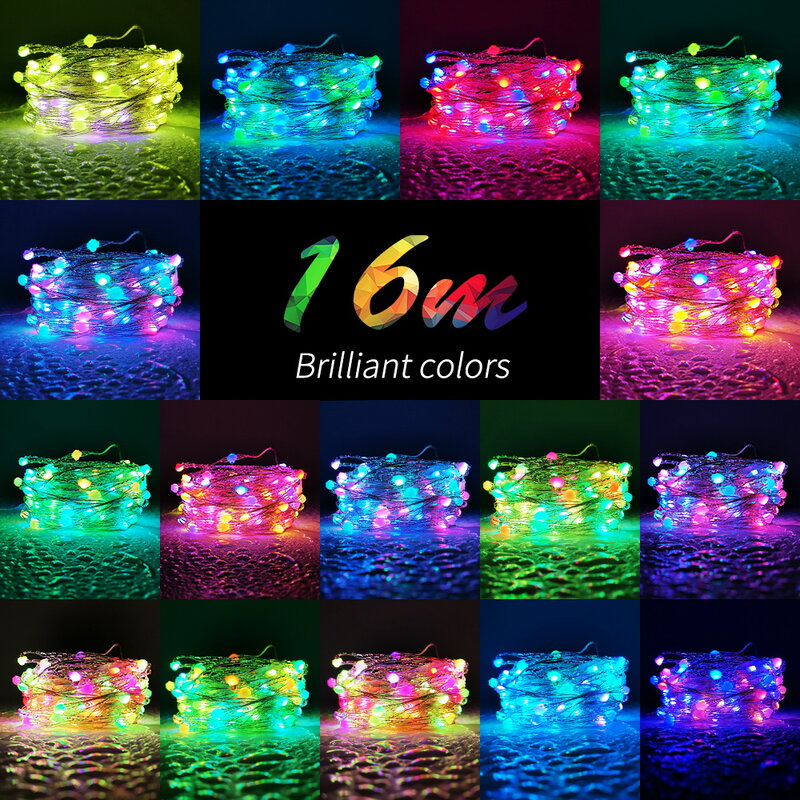 Boże narodzenie 5V RGBW światła koraliki IP65 wodoodporna 16 kolory jasne girlanda świetlna bożenarodzeniowa 2022 darmowa wysyłka nastrojowe oświetlenie