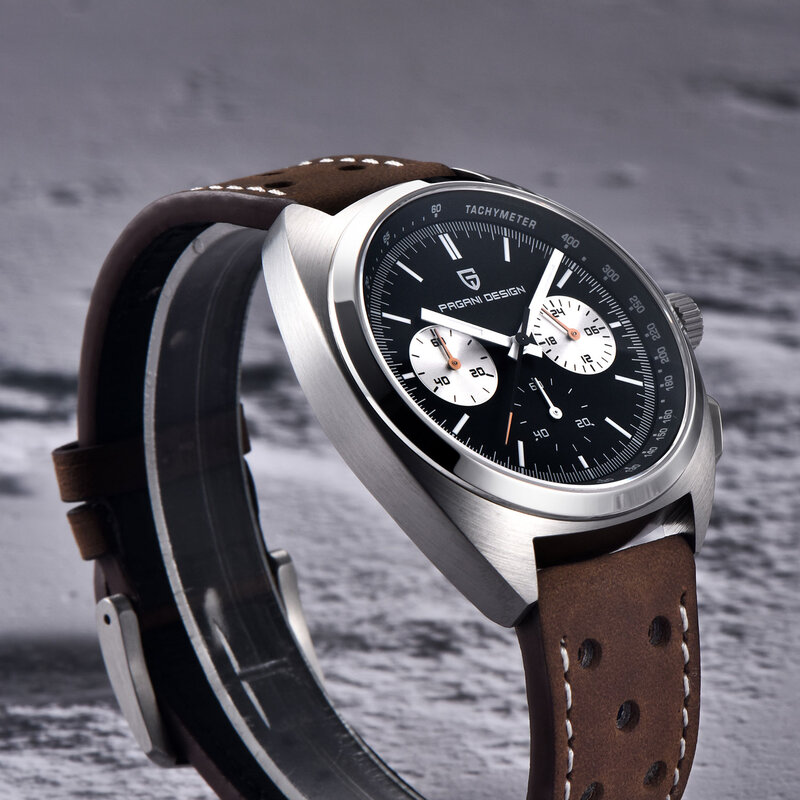 PAGANI DESIGN jam tangan kuarsa bercahaya pria, jam tangan Fashion 2024 Chronograph punggung kura-kura untuk pria 1782