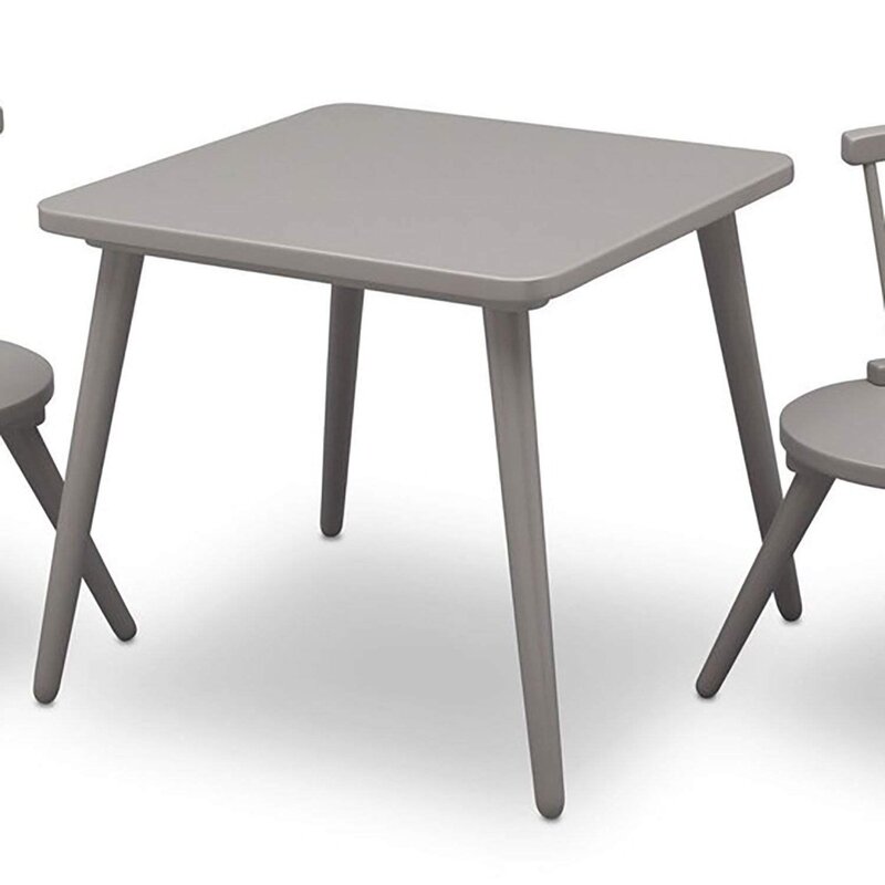 Table Chair Set (2 Chairs Included) - Ideal for Arts & Crafts, Snack Time, Homeschooling, Homework & More,