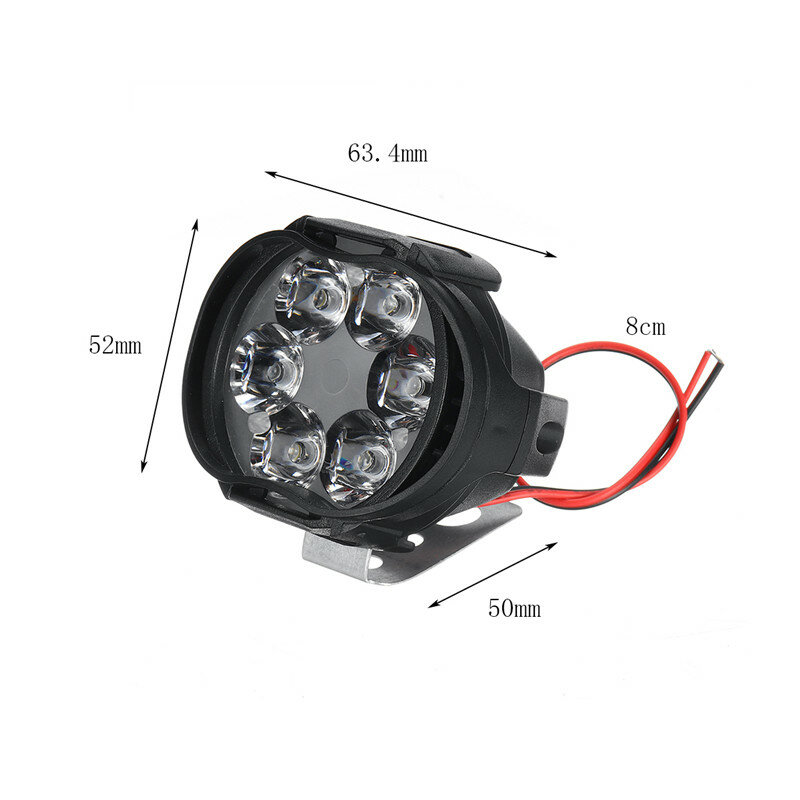 6 faretti a LED luce di guida a LED per faretti per moto lampada per veicoli Led faro ausiliario luminosità luce per auto elettrica