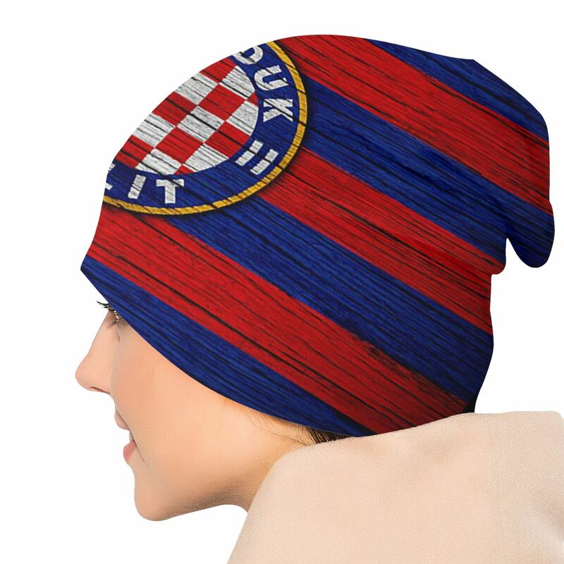 Czapki piłkarskie z chorwackoi Hip Hop jesienno-zimowa czapka z dzianiny Unisex czapki dla dorosłych