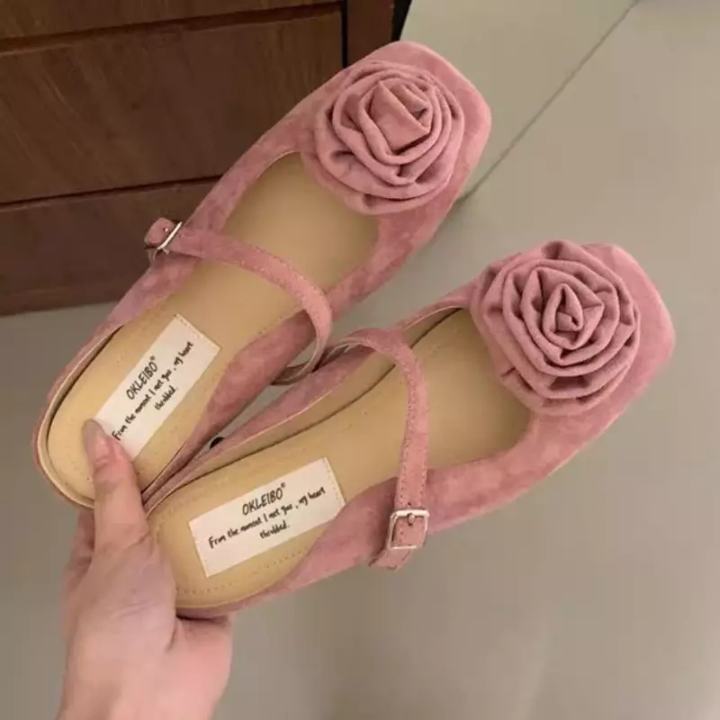 Scarpe donna estate mezza pantofola moda grande fiore punta tonda pantofola diapositive donna muli scarpe Soft Flats Zapatos Para Mujeres