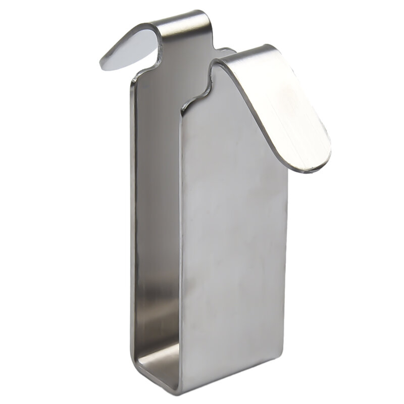 Bathroom Shower Glass Door Hook 304 Stainless Steel Punch-free Towel Hook 7*2.6cm Silver Rack Bathrobe Hanger Holder Accessories