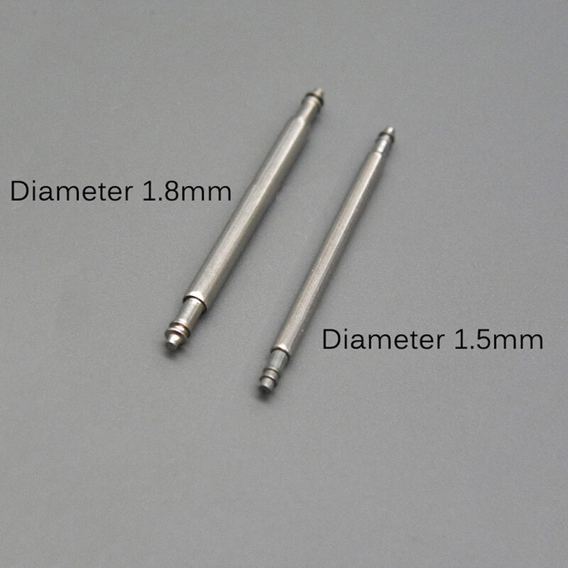 Juego de barras de resorte de acero sin tubo, herramientas de reparación de correa de reloj, Pin, diámetro de 270mm/1,5mm, longitud de 8mm - 25mm/6mm-23mm, 1,8 unids/set