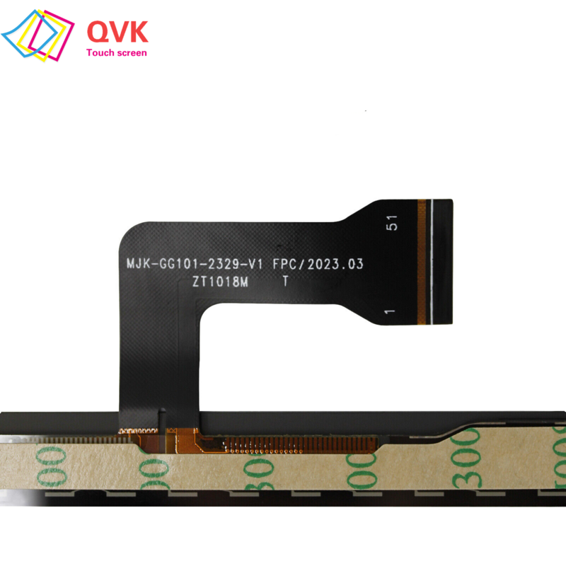 Sensor de digitalizador de pantalla táctil capacitiva, cristal negro 2.5D, p/n, MJK-GG101-2329-V1 FPC, ZT1018M, 51Pin, nuevo