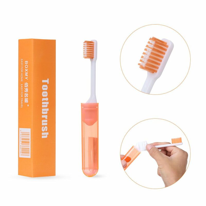 Cepillo de dientes portátil para exteriores, herramienta de limpieza bucal, plegable, suave, útil, viaje de negocios