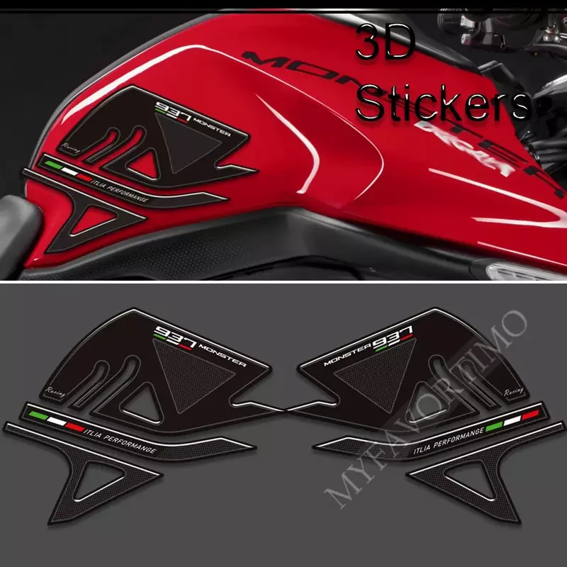 Monster 937 For Ducati Motorcycle Decals Gas Fuel Oil Kit Knee Protection Tank Pad Grips 2021 2022