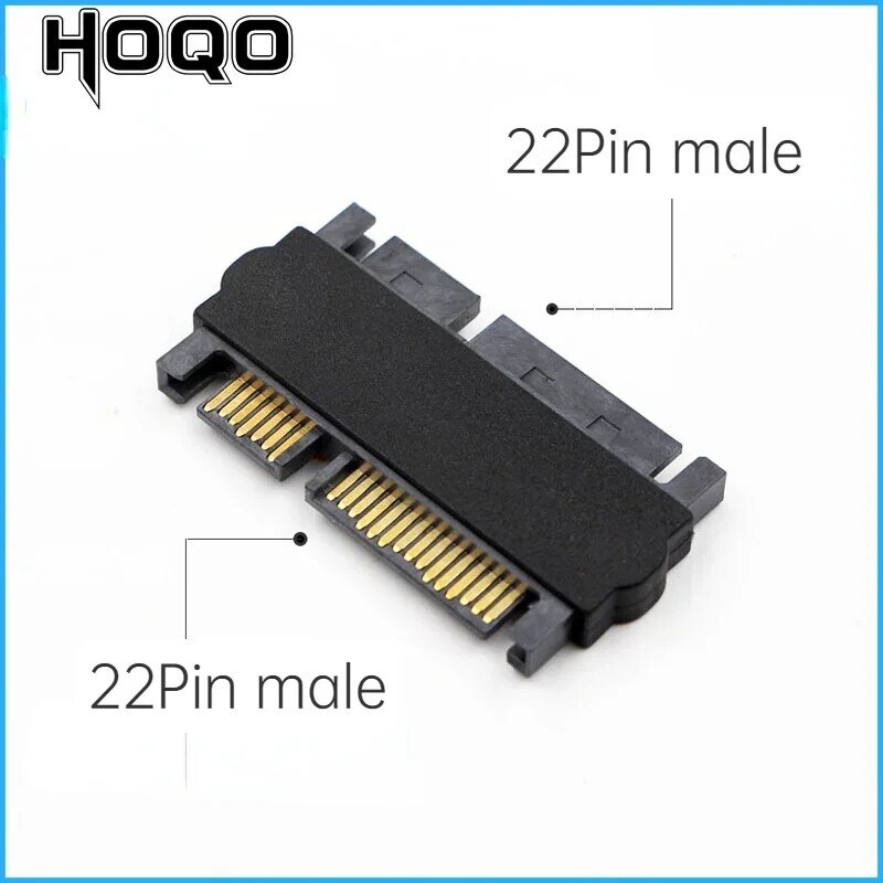 22p connector HDD 7+15Pin SATA adapter  Hard disk drive SATA male to male to female data power extension connector