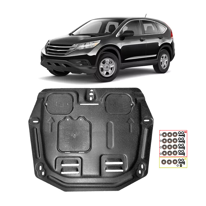 Black Under Engine Guard Plate para Honda CRV, Splash Shield, Mud Fender Cover, protetor de lama, 2007-2014, 2.4L