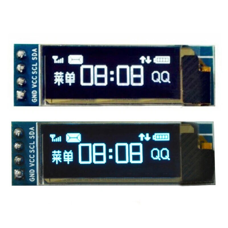 0.91 cal moduł OLED 0.91 "biały/niebieski OLED 128X32 OLED wyświetlacz LCD LED moduł 0.91" komunikacja IIC dla arduino
