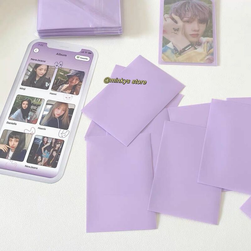 MINKYS kolor lodów 50 sztuk/paczka Kpop Toploader torba na karty fotograficzne rękawy Idol karty fotograficzne torba schowek ochronny