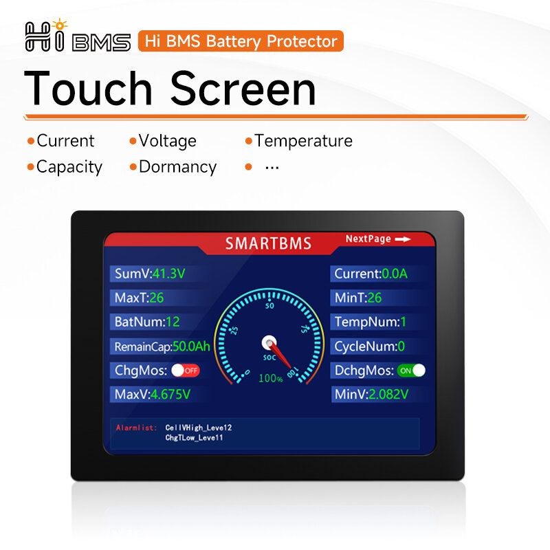 Acessórios HiBMS Smart Bms, Módulo Bluetooth WiFi para Daly Hi Smart BMS, USB para RS485 para UART Power Display Board