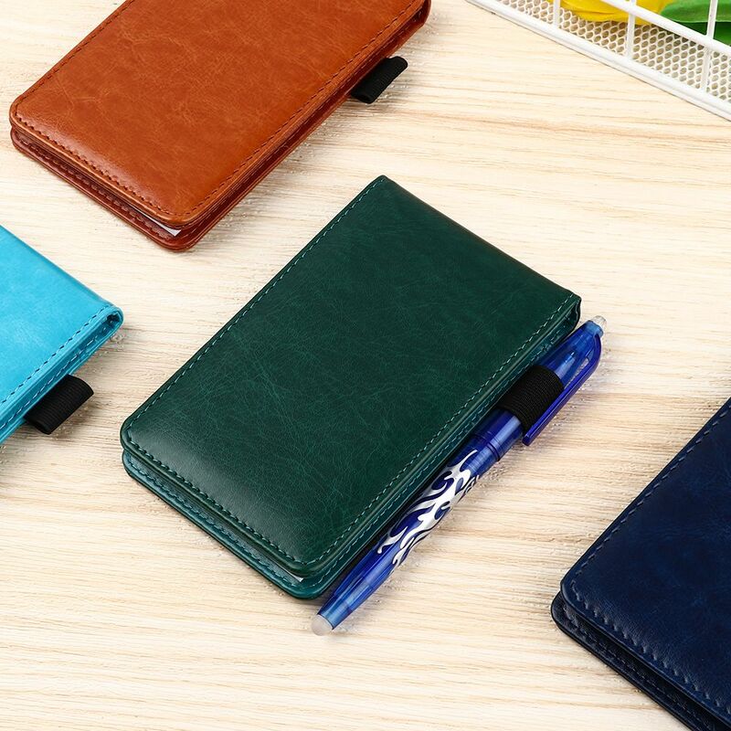 Multifunzione in pelle Mini Notebook Pocket A7 Planner Daily Memos Note Book ricariche Business Office Work Notepad
