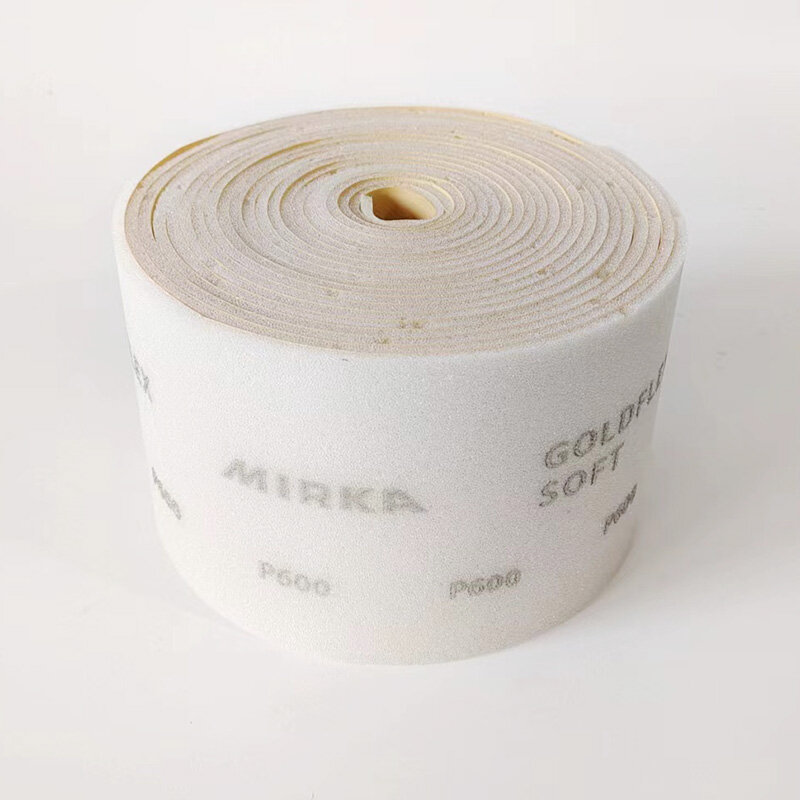 MIRKA กระดาษทรายฟองน้ำสีทองม้วนมอคค่าสำหรับฉีกมือยืดหยุ่นขัดทรายบล็อกทรายขัดอุตสาหกรรมยานยนต์