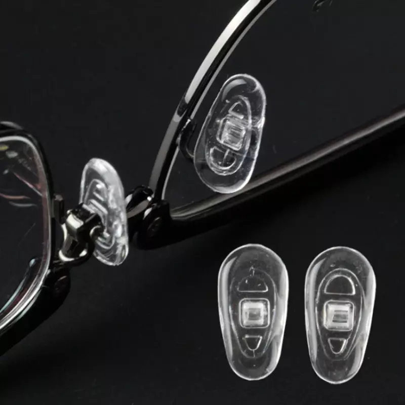 Airbag en silicone transparent pour lunettes, coussinets antarctiques souples, plaquettes de nez sur lunettes, partage, confortable, antidérapant, 10-100 pièces