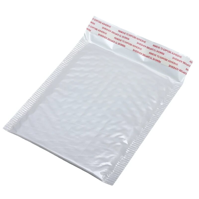 Hysen bolha mailers 100 pçs frete grátis branco envio sacos de embalagem para pequenas empresas suprimentos embalagem bolha envelope