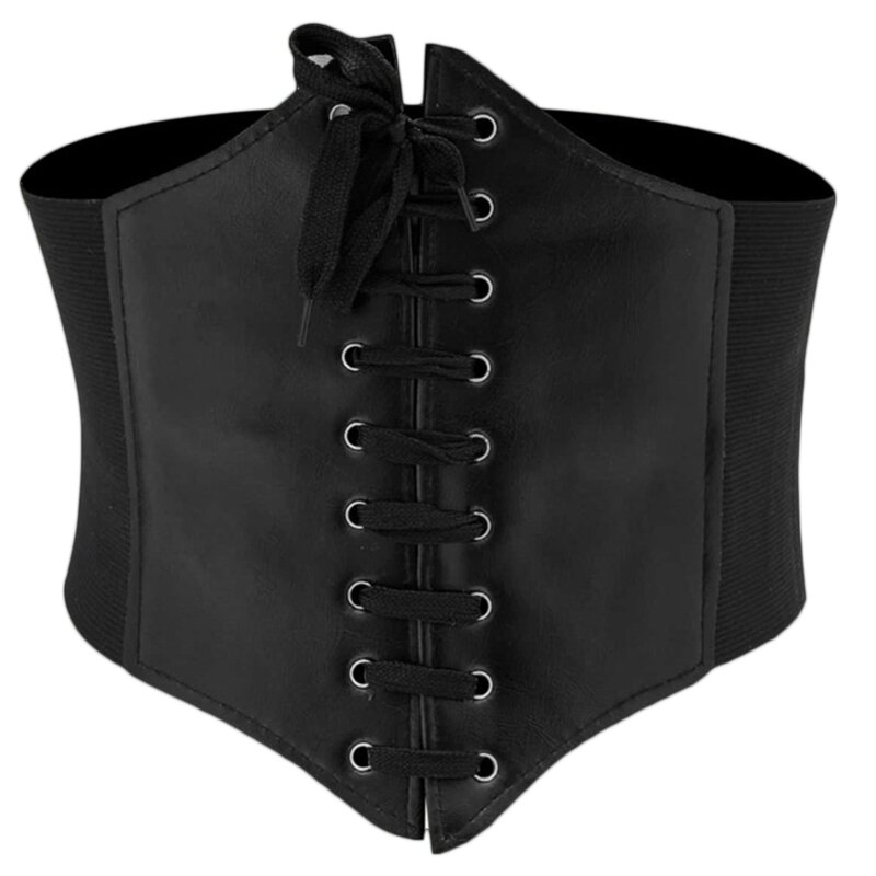 Corsetto largo PU cinturini cinturini cinture per donna elastico stretto corsetti a vita alta dimagrante corpo modellante cintura cintura Dropship