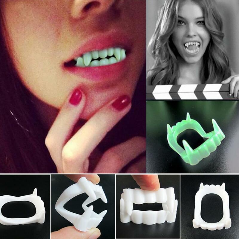 Party Supplies Scary Luminous Fake Teeth Dentures Spoof Toy Halloween Party Supplies
