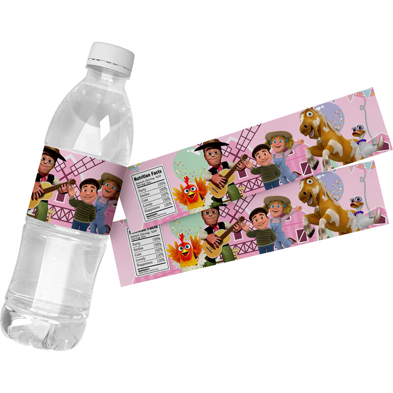 24pcs Farm House Fun Barnyard La Granja Party Decor bottiglia di acqua minerale adesivi etichette Baby Shower bambini Bithday supplies regali