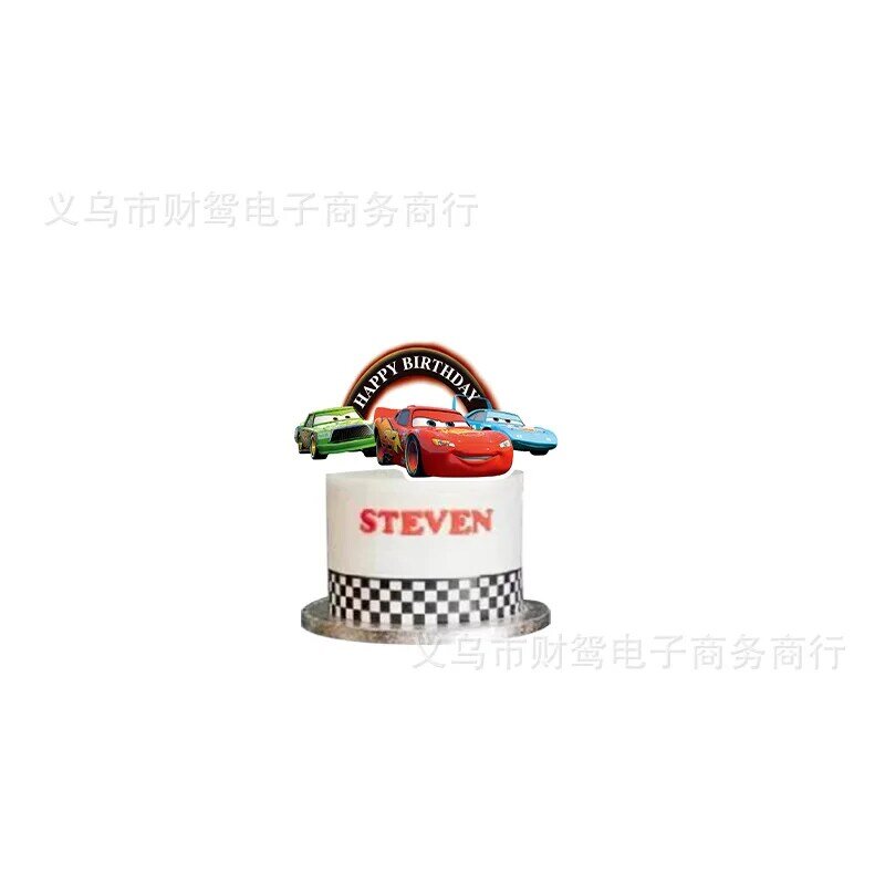 سيارة ماكوين موضوع عيد ميلاد الحزب مجموعة الديكور ، كعكة الإدراج البالون ، الاطفال صالح هدية ، DIY حزب الديكور