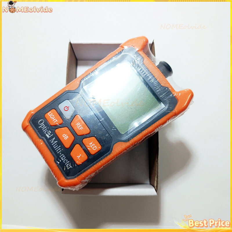 Mini medidor de potencia óptica de fibra de mano, alta calidad, OPM, batería seca, soporte de iluminación,-70 + 6 dBm