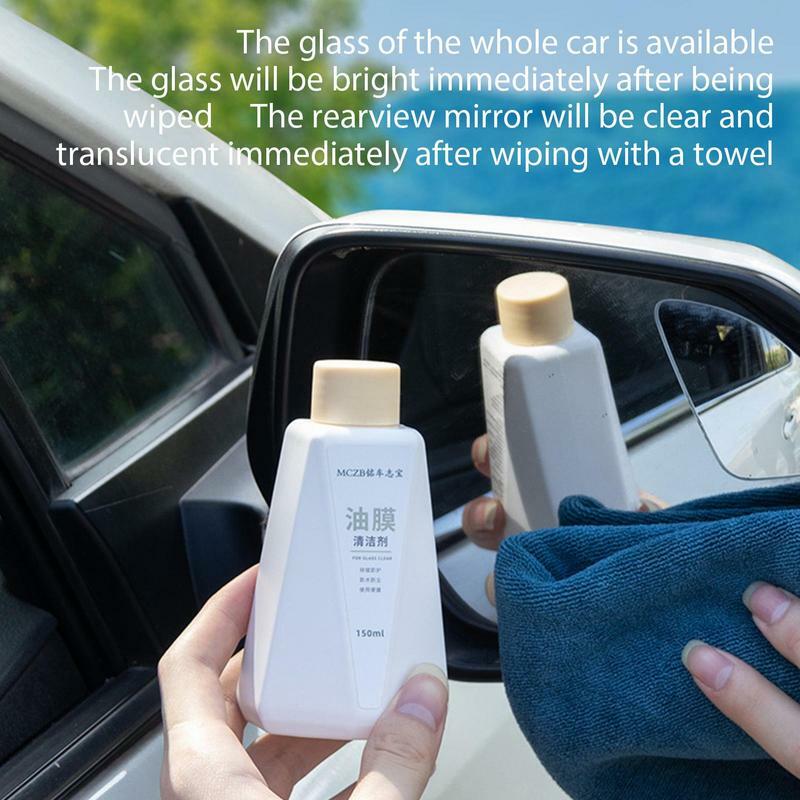 Car Glass Oil Film Cleaner Auto Glass Oil Film Remover 150ml Auto Glass Polish Oil Remover Glass Stripper Water Stains Remover