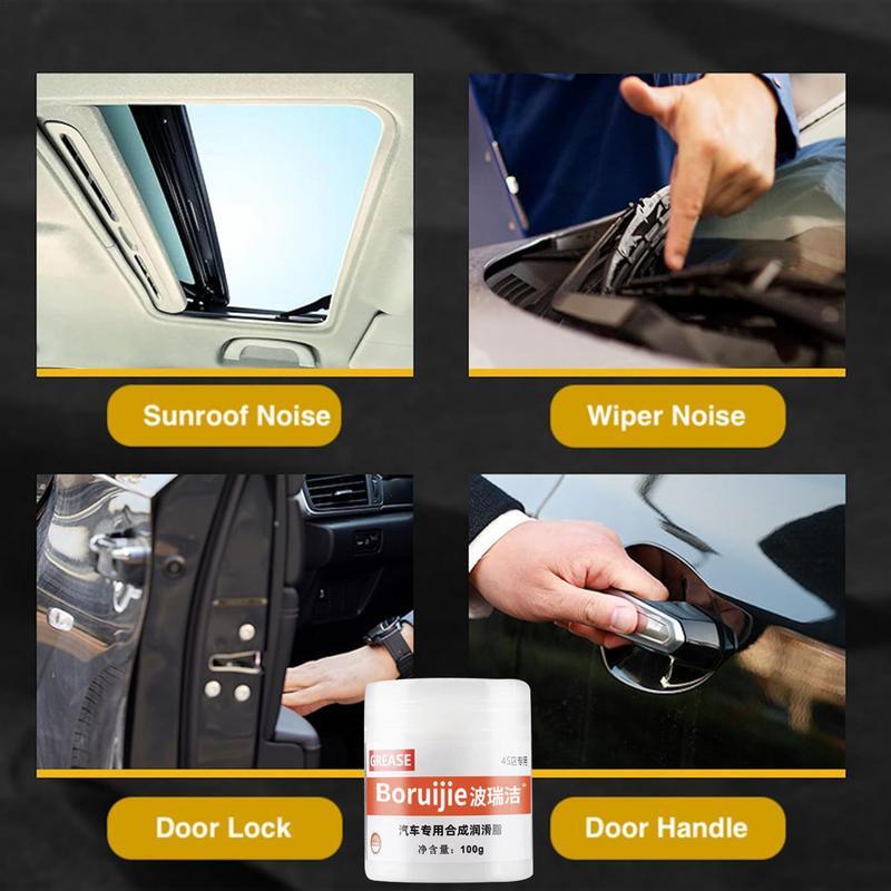 Grasa lubricante para bisagra de puerta de coche, 100g, fuerte adherencia, elimina la oxidación, mantenimiento mecánico, rodamiento de engranajes, grasa de aceite