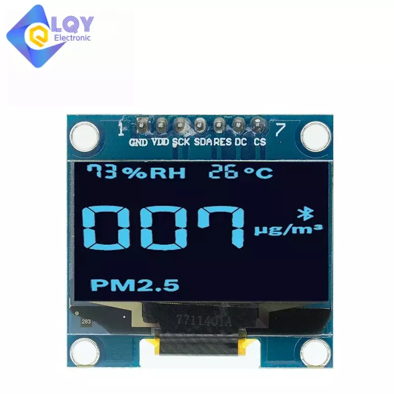 Module OLED blanc/bleu 1.3 pouces, technologie d'affichage LED LCD 1.3 pouces, éventuelles I/IIC I2C