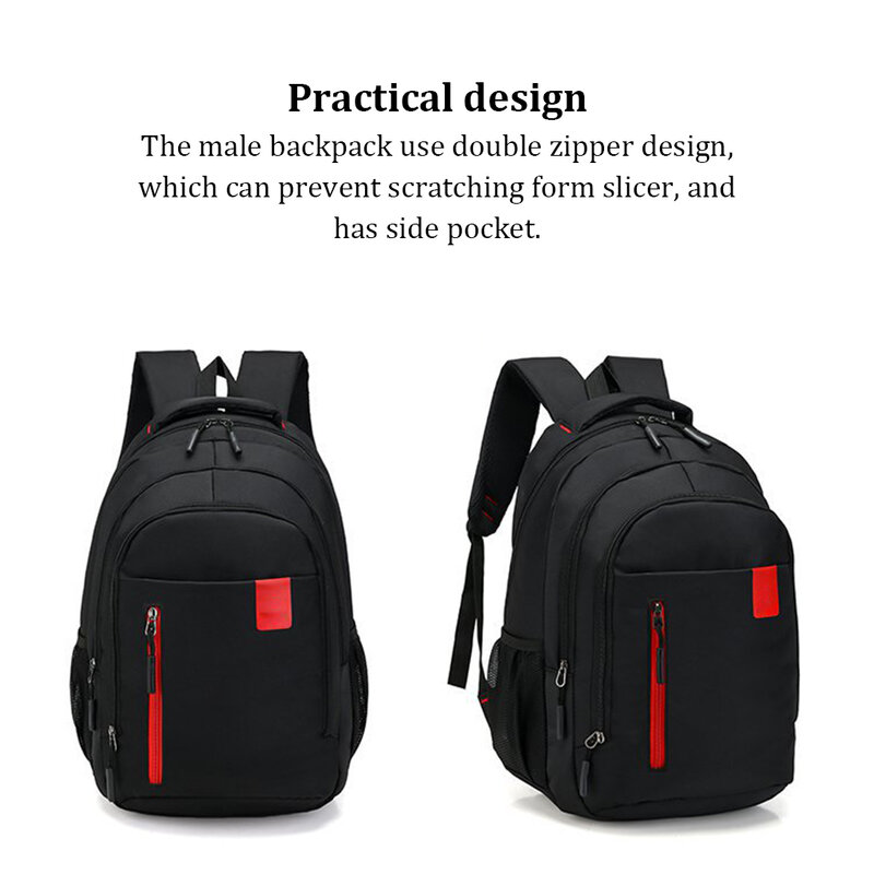 Школьный рюкзак из ткани Оксфорд, портативная водонепроницаемая сумка для офиса, спорта, походов, пикника, телефона, камеры, мужской