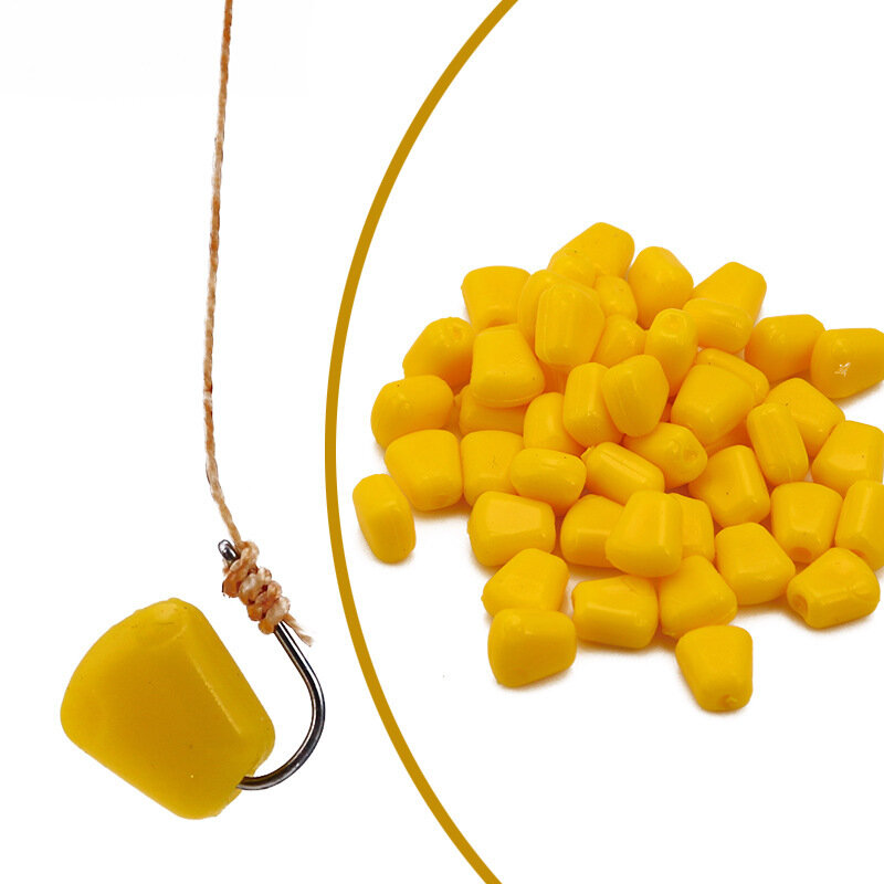 10/50PCS Simulated Corn Bait with Fragrant Night Light and Submerged Water - Good Attraction Effect for Crucian Carp