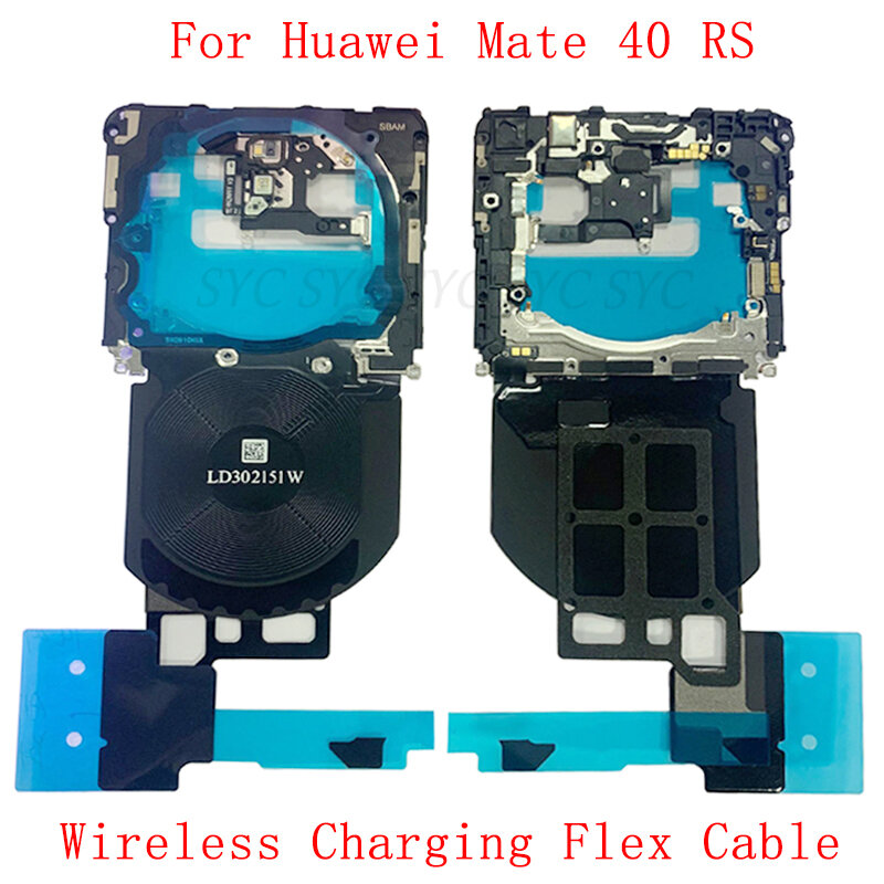 Cubierta de placa principal para Huawei Mate 40 RS, marco de cámara trasera, carga inalámbrica, módulo de cubierta de placa principal, piezas de reparación