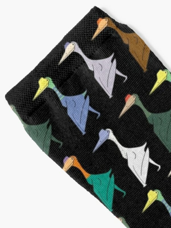Calcetines deportivos de dibujos animados para hombre y mujer, medias cortas de lujo con patrón de Quetzalcoatlus