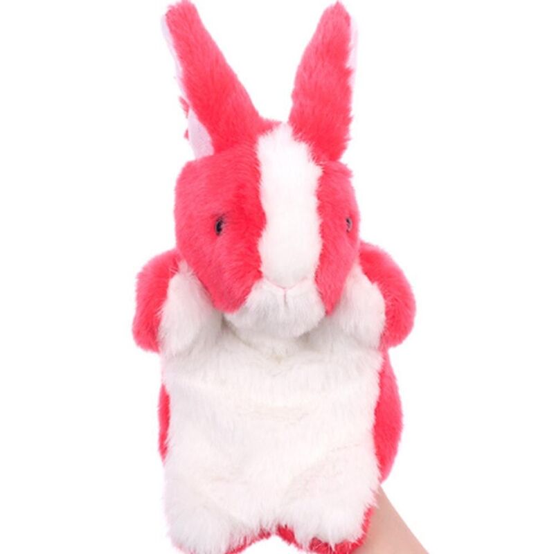 Peluche coniglietto burattino a mano moda cartone animato morbido 8 colori peluche coniglio prima educazione