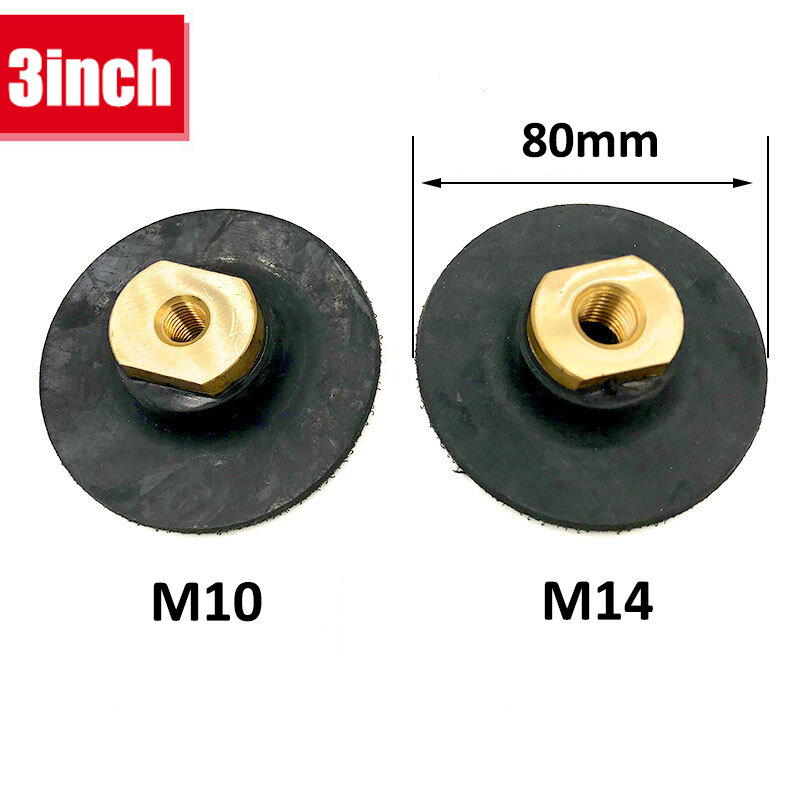 3 "/4" tylna podkładka do diamentowy Pad polerski na bazie gumy tarcza szlifierska uchwyt na hak i pętlę M10/M14 gwint do szlifierki kątowej