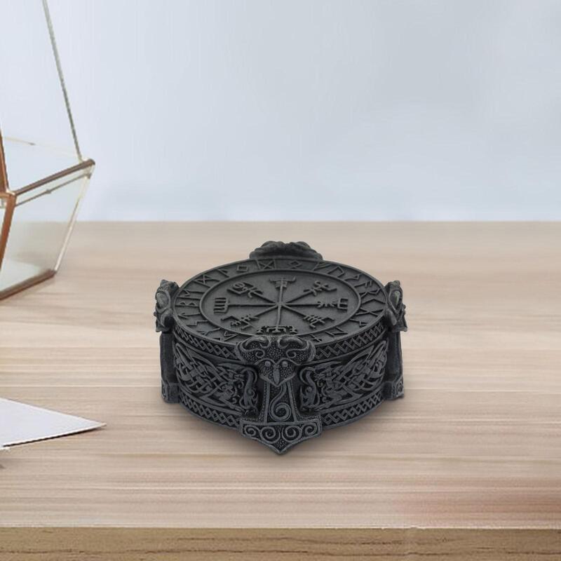 Trinket kotak perhiasan meja ornamen Display pemegang Viking untuk dekorasi rumah Centerpiece hadiah ulang tahun koleksi kalung