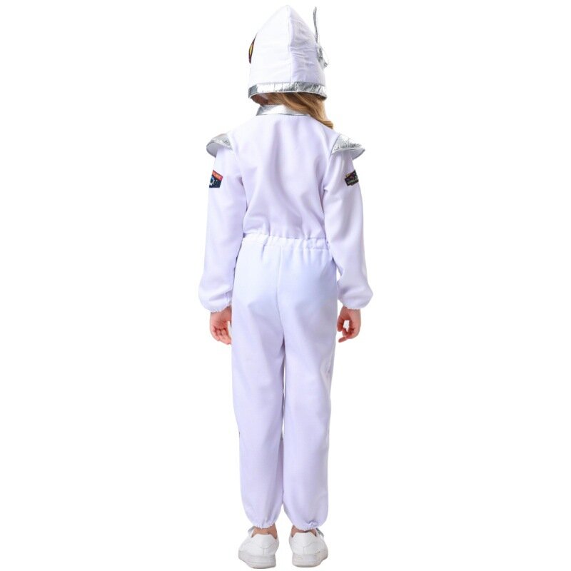 Astronauta Role Playing Costume para Crianças, Halloween COS, One Piece Set, Novo
