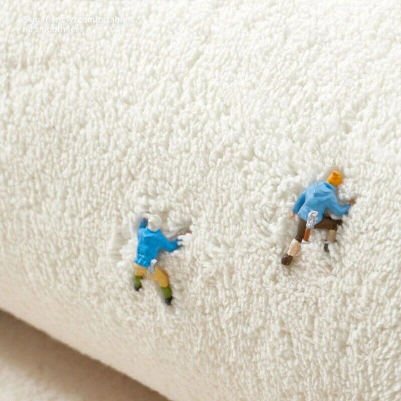 Minimalistyczny kremowy dywan do dekoracji salonu zmywalny do domu okrągła mata podłogowa styl skandynawski dywaniki do sypialni puszysty dywanik miękki pluszowy