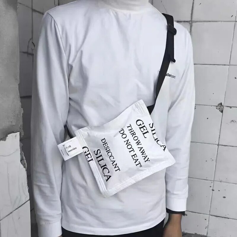 Женские сумки креативного дизайна, сумки через плечо с имитацией осушителя, Модная белая маленькая сумка через плечо с надписью, нагрудная сумка, поясные сумки