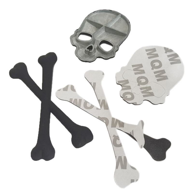 Pegatina de Metal 3D para coche y motocicleta, emblema de Calavera, esqueleto, huesos cruzados, insignia, accesorios de decoración de moda