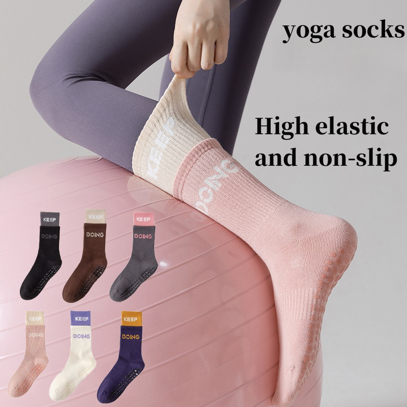 Women's Pilates non-slip socks Shark Pants with sports socks stockings High spring fitness fall/Winter running socks Yoga