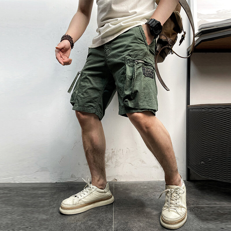 Mannen 2022 Zomer Brand New Casual Vintage Classic Pockets Camouflage Cargo Shorts Mannen Uitloper Fashion Twill Katoen Shorts Mannen