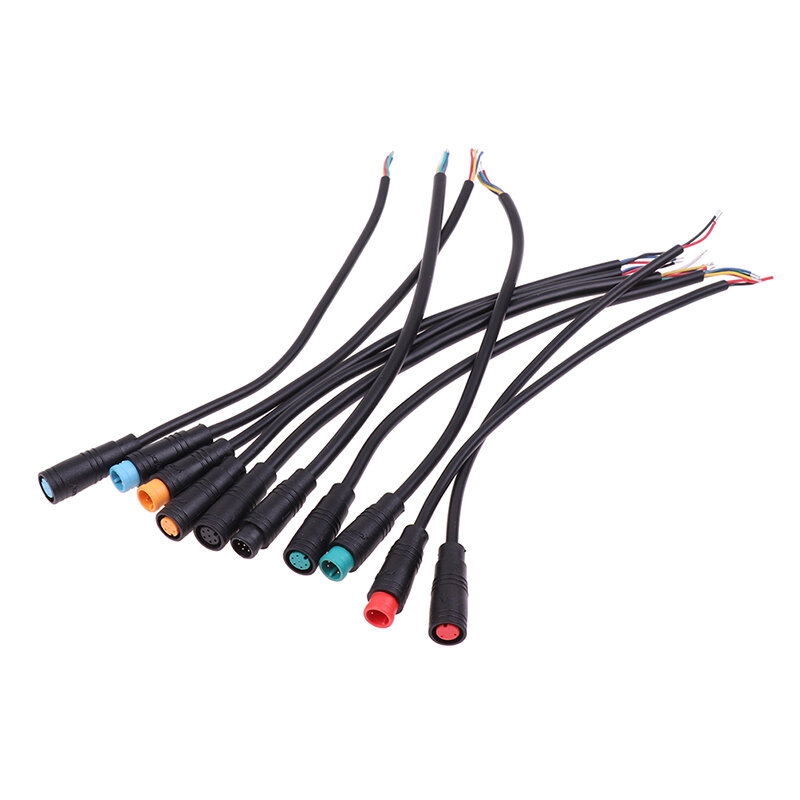 Cable de extensión impermeable para bicicleta eléctrica, accesorios opcionales, Base de Pin de pantalla, 2, 3, 4, 5, 6 pines