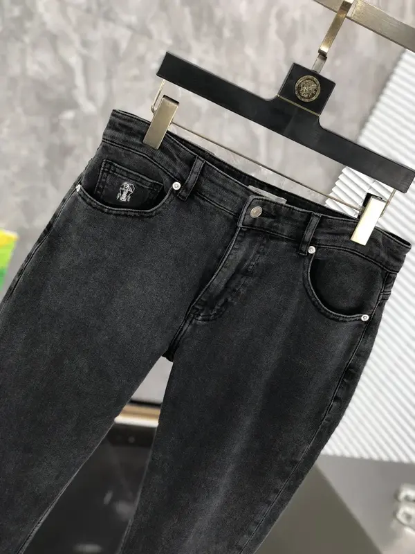 Milliardär blsk cprt Jeans dünne Baumwolle Männer 2024 Frühling Sommer neue elastische lässige Stickerei Größe 29-38 Komfort Mode Hose