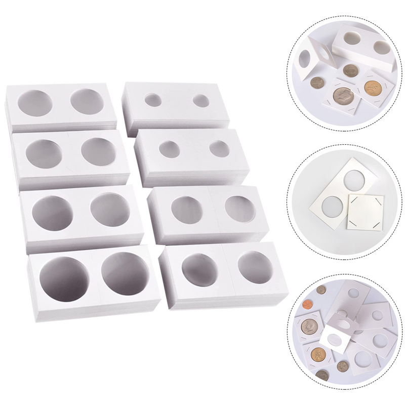 400Pcs Professional Coin Wrapper Transparent Coin Holder Convenient Coin Clip for Collections