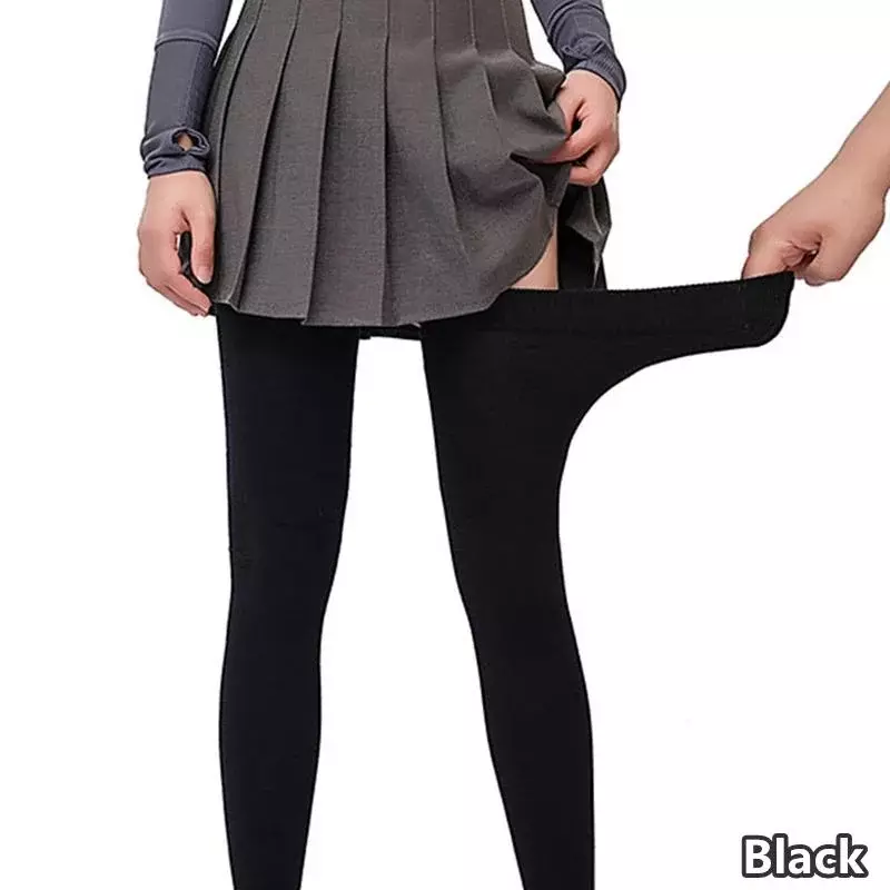 Kaus kaki panjang setinggi paha wanita ukuran besar kaus kaki lutut wanita ukuran besar penghangat kaki stoking bergaris hitam putih XXXL XXXXL 5XL