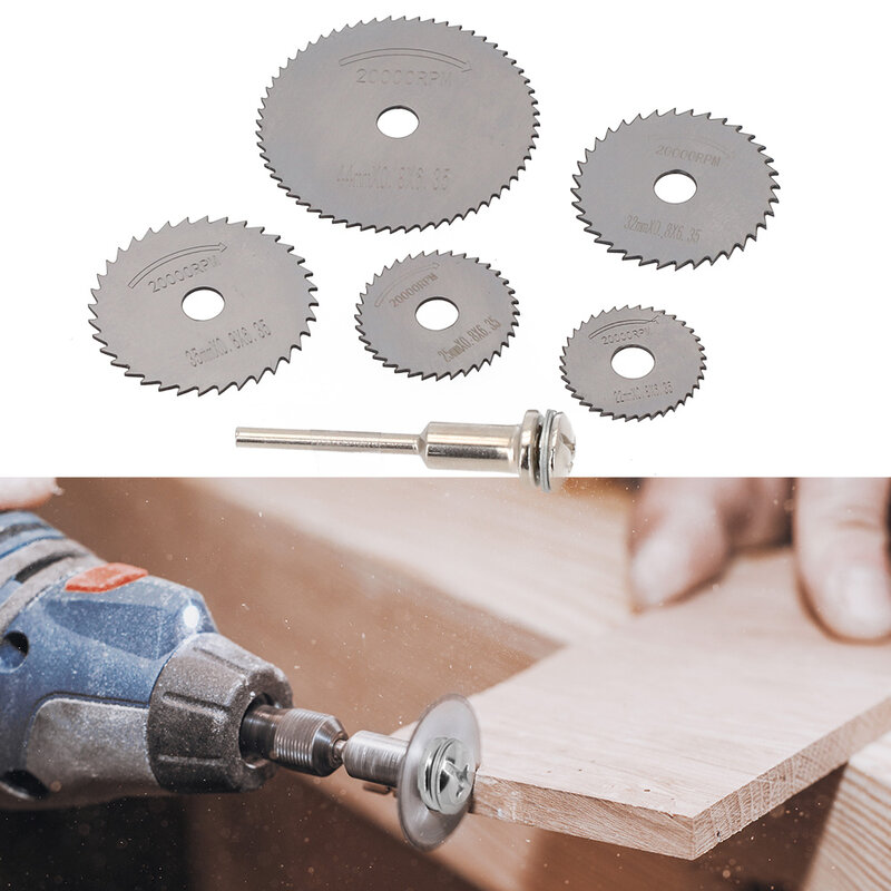 Disco de corte HSS compatível para corte de madeira plástica, 22x0.4x6.35mm, 32x0.6x6.35mm, acessórios para ferramentas rotativas
