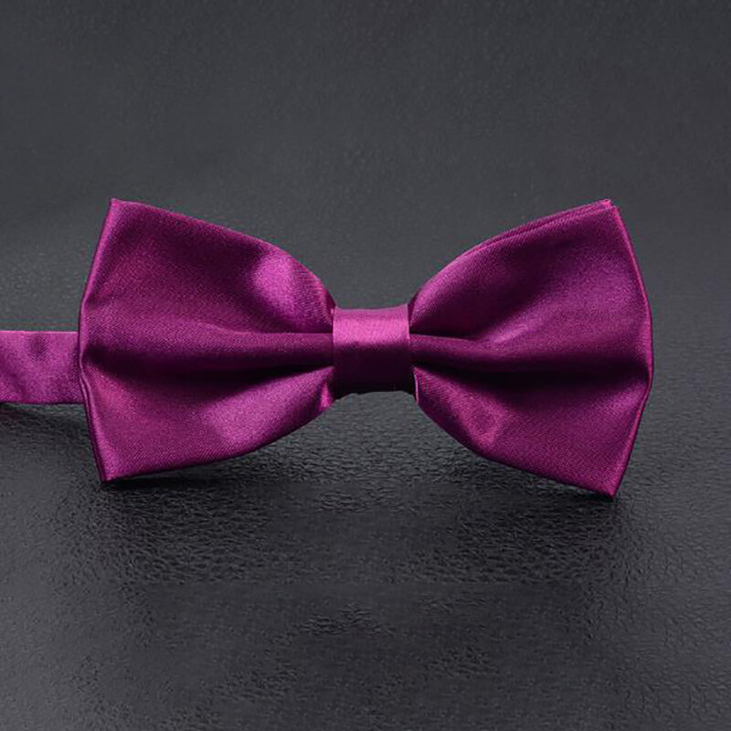 Bowties borboleta para homens, cor sólida, gravata do casamento, acessórios de laço, mantas, multicolor, ajustar o laço do pescoço